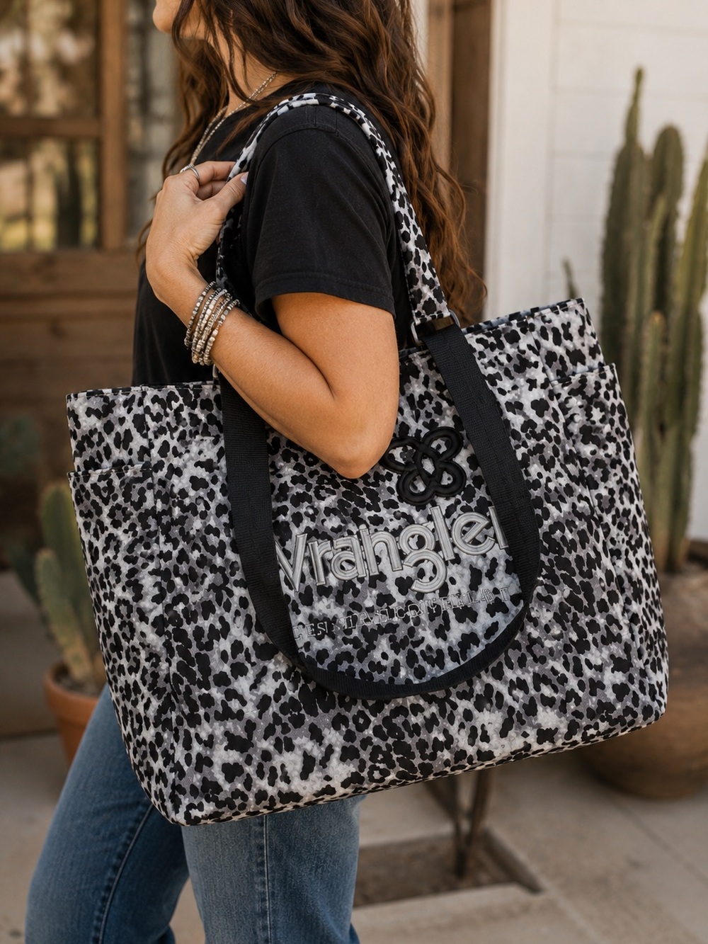 Wrangler Leopard Print Large Tote/crossbody NWT